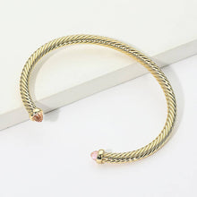 Load image into Gallery viewer, Stone Tip Twisted Cuff

