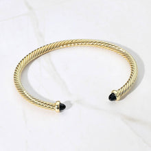 Load image into Gallery viewer, Stone Tip Twisted Cuff
