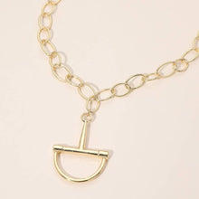Load image into Gallery viewer, Horsebit Pendant Link Chain Necklace
