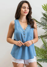Load image into Gallery viewer, Sleeveless Chambray
